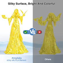 Load image into Gallery viewer, iWish3D Silk Yellow PLA Filament 1.75mm, Shiny Silk PLA 3D Printer Filament High Speed & Clog-Free, Dimensional Accuracy +/- 0.03mm, 1kg(2.2lb), Fits for Most FDM 3D Printers
