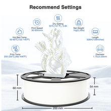 Load image into Gallery viewer, iWish3D Pearl White Silk PLA Filament 1.75mm, Shiny Silk PLA High Speed 3D Printer Filament, Dimensional Accuracy +/- 0.03mm, 1kg(2.2lb), Fits for Most FDM 3D Printers