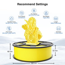 Load image into Gallery viewer, iWish3D Yellow Silk PLA Filament Bundle 1.75mm 3D Printer Filament, 2kg Spool (4.4lbs), Dimensional Accuracy +/- 0.03 mm, Fit Most FDM 3D Printer (Silk Yellow 2-Pack)
