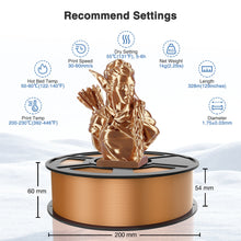 Load image into Gallery viewer, iWish3D Silk Red Copper PLA Filament 1.75mm, Shiny Silk PLA 3D Printer Filament High Speed & Clog-Free, Dimensional Accuracy +/- 0.03mm, 1kg(2.2lb), Fits for Most FDM 3D Printers