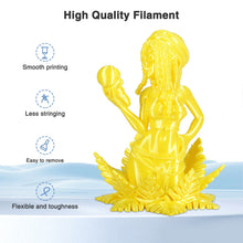 Load image into Gallery viewer, iWish3D Silk Yellow PLA Filament 1.75mm, Shiny Silk PLA 3D Printer Filament High Speed & Clog-Free, Dimensional Accuracy +/- 0.03mm, 1kg(2.2lb), Fits for Most FDM 3D Printers