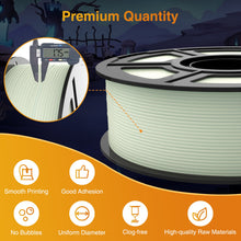 Load image into Gallery viewer, Glow in The Dark PLA Filament 1.75mm 3D Printer Filament Bundle, 2kg Spool (4.4lbs), Dimensional Accuracy +/- 0.03 mm, Fit Most FDM 3D Printer (Glow Green 2-Pack)