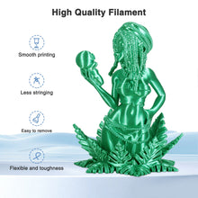 Load image into Gallery viewer, iWish3D Silk Green PLA Filament 1.75mm, Shiny Silk PLA 3D Printer Filament High Speed & Clog-Free, Accuracy +/- 0.03mm, 1kg(2.2lb), Fits for Most FDM 3D Printers