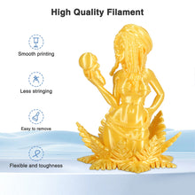 Load image into Gallery viewer, iWish3D Silk Bright Gold PLA Filament 1.75mm, Shiny Silk PLA 3D Printer Filament High Speed & Clog-Free, Dimensional Accuracy +/- 0.03mm, 1kg(2.2lb), Fits for Most FDM 3D Printers