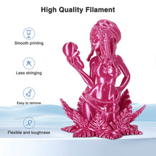 Load image into Gallery viewer, iWish3D Silk Rose Red PLA Filament 1.75mm, Shiny Silk PLA 3D Printer Filament High Speed & Clog-Free, Dimensional Accuracy +/- 0.03mm, 1kg(2.2lb), Fits for Most FDM 3D Printers