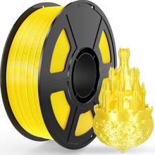 Load image into Gallery viewer, iWish3D Silk Yellow PLA Filament 1.75mm, Shiny Silk PLA 3D Printer Filament High Speed & Clog-Free, Dimensional Accuracy +/- 0.03mm, 1kg(2.2lb), Fits for Most FDM 3D Printers