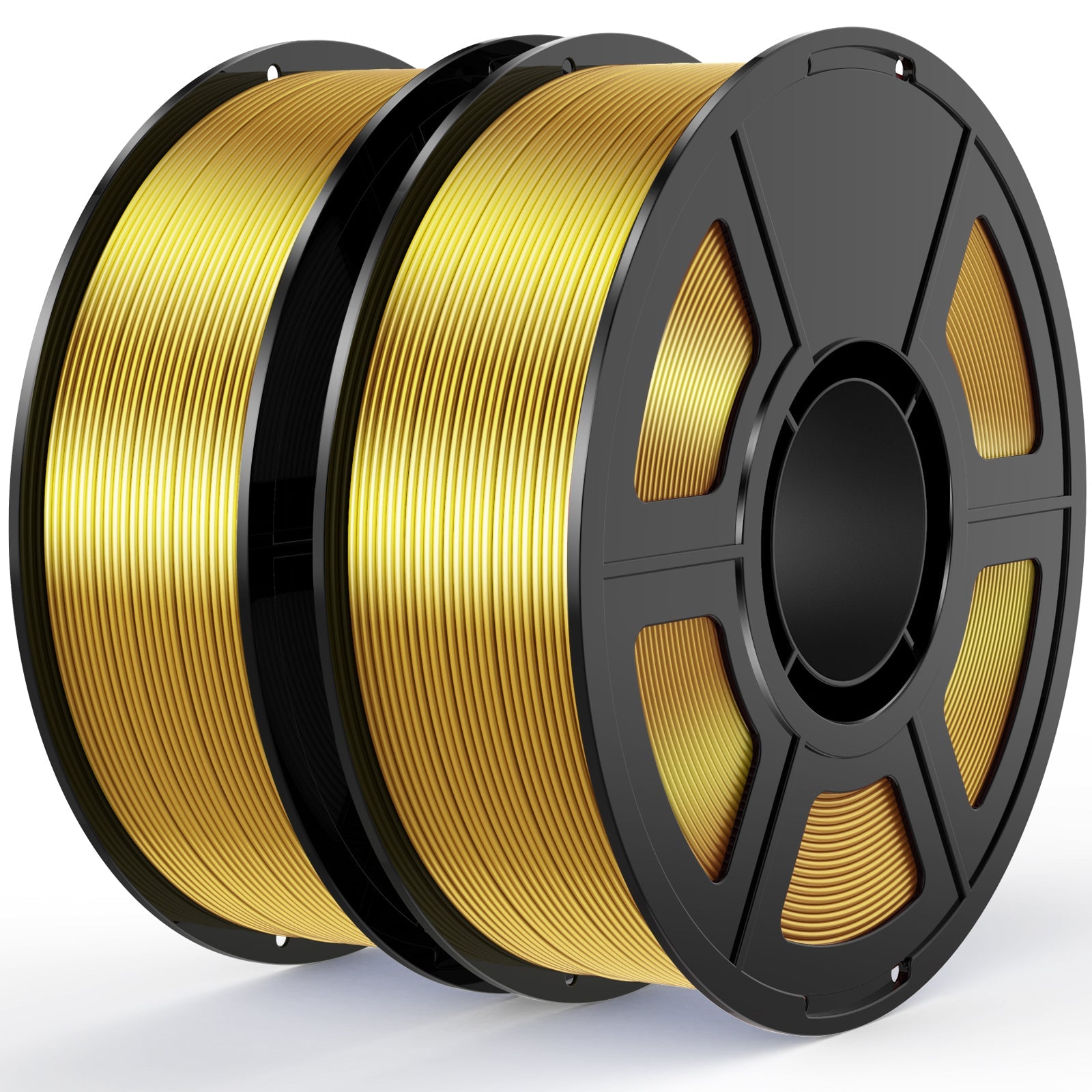 iWish3D Gold Silk PLA Filament Bundle 1.75mm 3D Printer Filament, 2kg Spool (4.4lbs), Dimensional Accuracy +/- 0.03 mm, Fit Most FDM 3D Printer (Silk Gold 2-Pack)