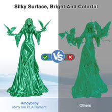 Load image into Gallery viewer, iWish3D Silk Green PLA Filament 1.75mm, Shiny Silk PLA 3D Printer Filament High Speed &amp; Clog-Free, Accuracy +/- 0.03mm, 1kg(2.2lb), Fits for Most FDM 3D Printers
