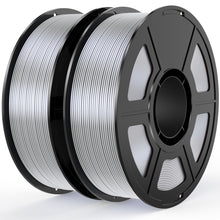 Load image into Gallery viewer, iWish3D Silver Silk PLA Filament Bundle 1.75mm 3D Printer Filament, 2kg Spool (4.4lbs), Dimensional Accuracy +/- 0.03 mm, Fit Most FDM 3D Printer (Silk Silver 2-Pack)
