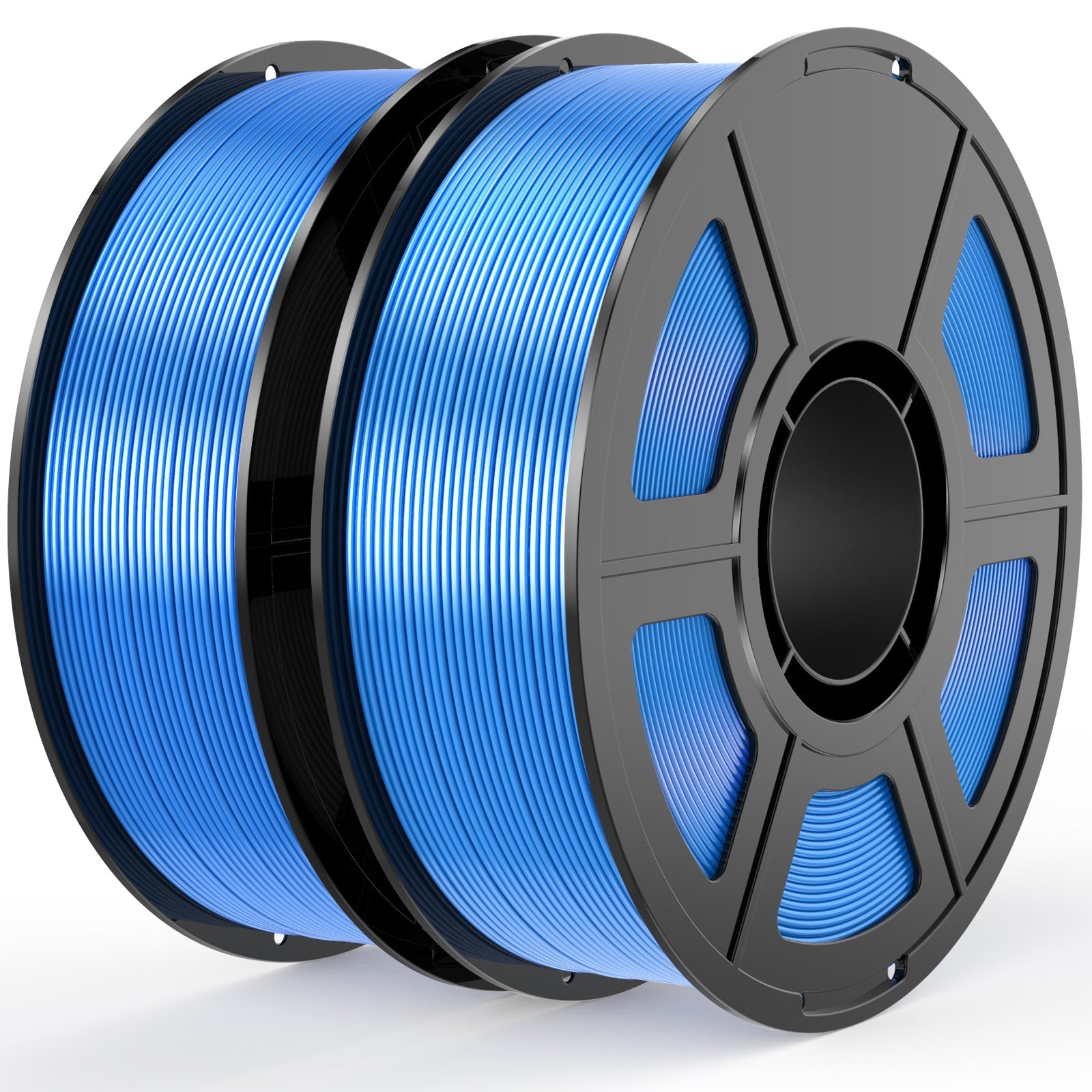 iWish3D Sky Blue Silk PLA Filament Bundle 1.75mm 3D Printer Filament, 2kg Spool (4.4lbs), Dimensional Accuracy +/- 0.03 mm, Fit Most FDM 3D Printer (Silk Sky Blue 2-Pack)