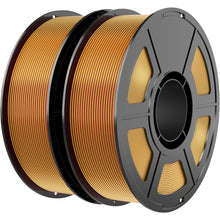 Load image into Gallery viewer, iWish3D Dual Color Silk PLA Filament 1.75mm 3D Printer Filament Bundle, 2kg Spool (4.4lbs), Dimensional Accuracy +/- 0.03 mm, Fit Most FDM 3D Printers (Silk Gold Red 2-Pack)
