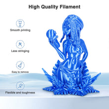 Load image into Gallery viewer, iWish3D Silk Blue PLA Filament 1.75mm, Shiny Silk PLA High Speed 3D Printer Filament, Dimensional Accuracy +/- 0.03mm, 1kg(2.2lb), Fits for Most FDM 3D Printers
