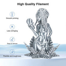 Load image into Gallery viewer, iWish3D Silk Silver Grey PLA Filament 1.75mm, Shiny Silk PLA 3D Printer Filament High Speed &amp; Clog-Free, Dimensional Accuracy +/- 0.03mm, 1kg(2.2lb), Fits for Most FDM 3D Printers

