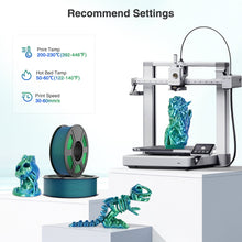 Load image into Gallery viewer, iWish3D Dual Color Silk PLA Filament 1.75mm 3D Printer Filament Bundle, 2kg Spool (4.4lbs), Dimensional Accuracy +/- 0.03 mm, Fit Most FDM 3D Printers (Silk Blue Green 2-Pack)
