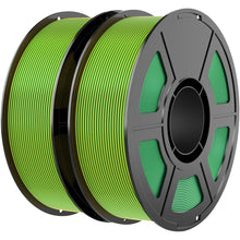 Load image into Gallery viewer, iWish3D Dual Color Silk PLA Filament 1.75mm 3D Printer Filament Bundle, 2kg Spool (4.4lbs), Dimensional Accuracy +/- 0.03 mm, Fit Most FDM 3D Printers (Silk Yellow Green 2-Pack)
